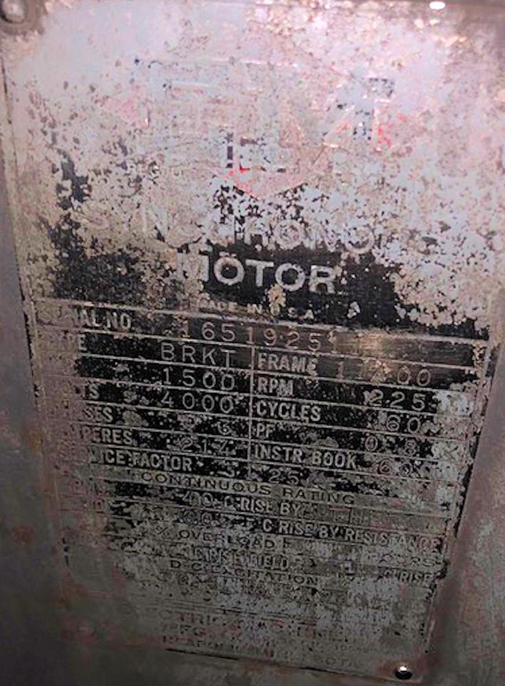 3 Units - Allis Chalmers 12'2" X 23'4" (3.7m X 7m) Ball Mills With 1,500 Hp Motor)